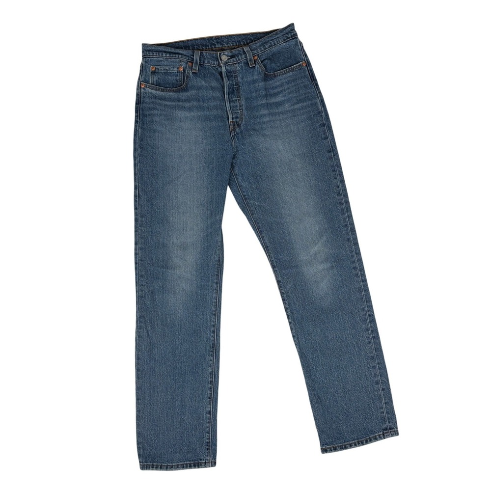 Levi's 501 Jeans Womens 29x30 Straight‎ Leg Button Fly Light Wash Denim